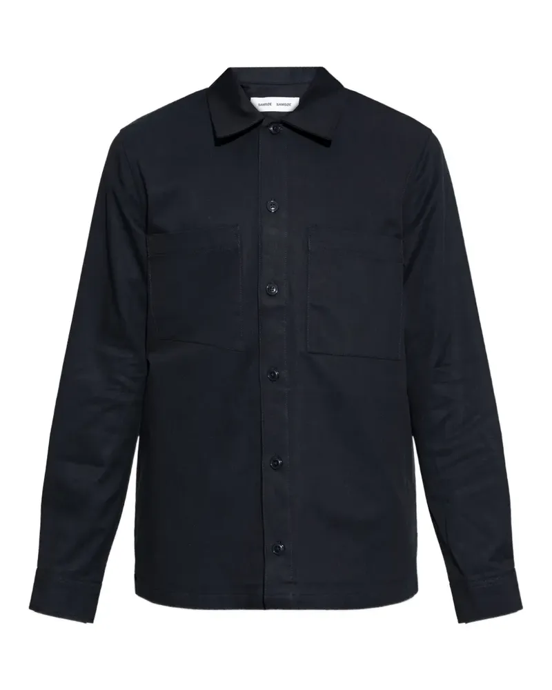 Samsøe & Samsøe Sataka button-up shirt jacket - Blau Blau