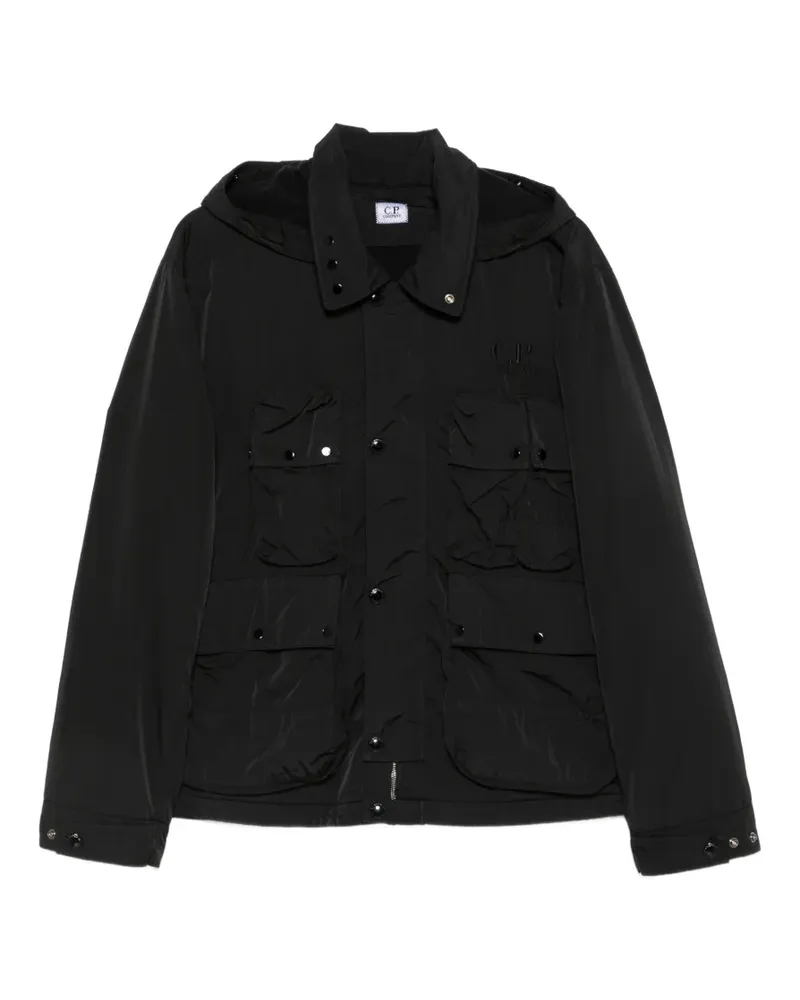 C.P. Company Chrome-R Goggle Jacke mit Reißverschluss - Schwarz Schwarz