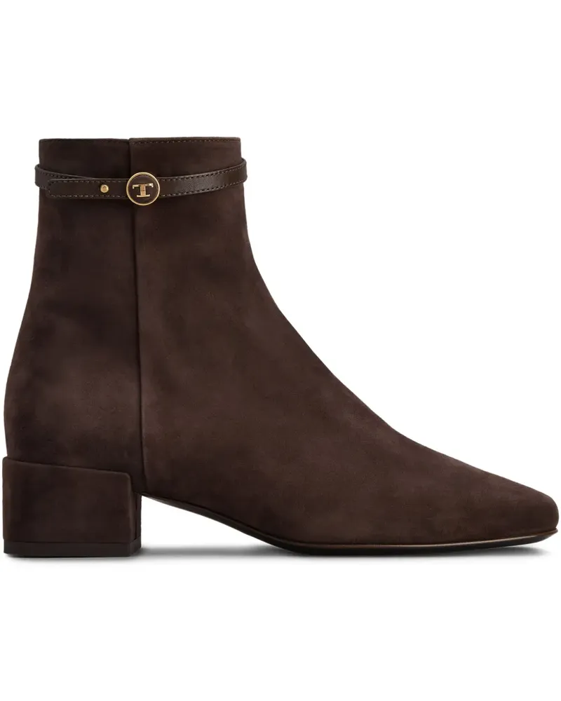 TOD'S Knöchelhohe Lederstiefel - Blau Blau