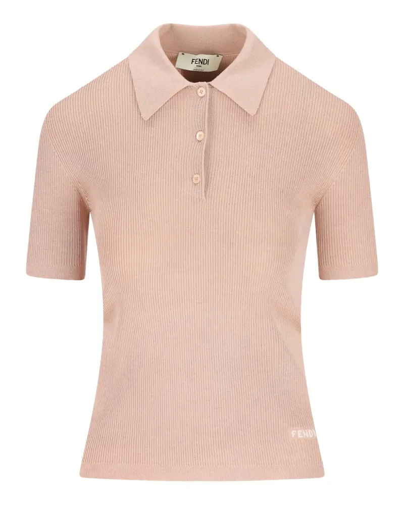 Fendi button-shirt short-sleeve polo shirt - Rosa Rosa