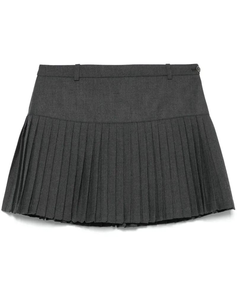 Marine Serre Minirock mit Falten - Grau Grau