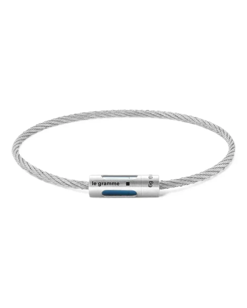 Le Gramme Cable-Armband mit Stanzdetails - Silber Silber