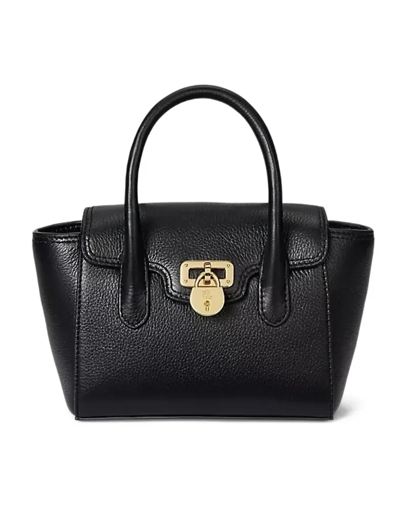 Ralph Lauren Kleine Tanner Satchel-Tasche - Schwarz Schwarz
