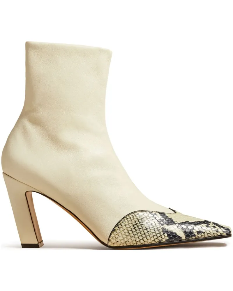 KHAITE The Dallas Stiefel mit Python-Effekt - Nude Nude