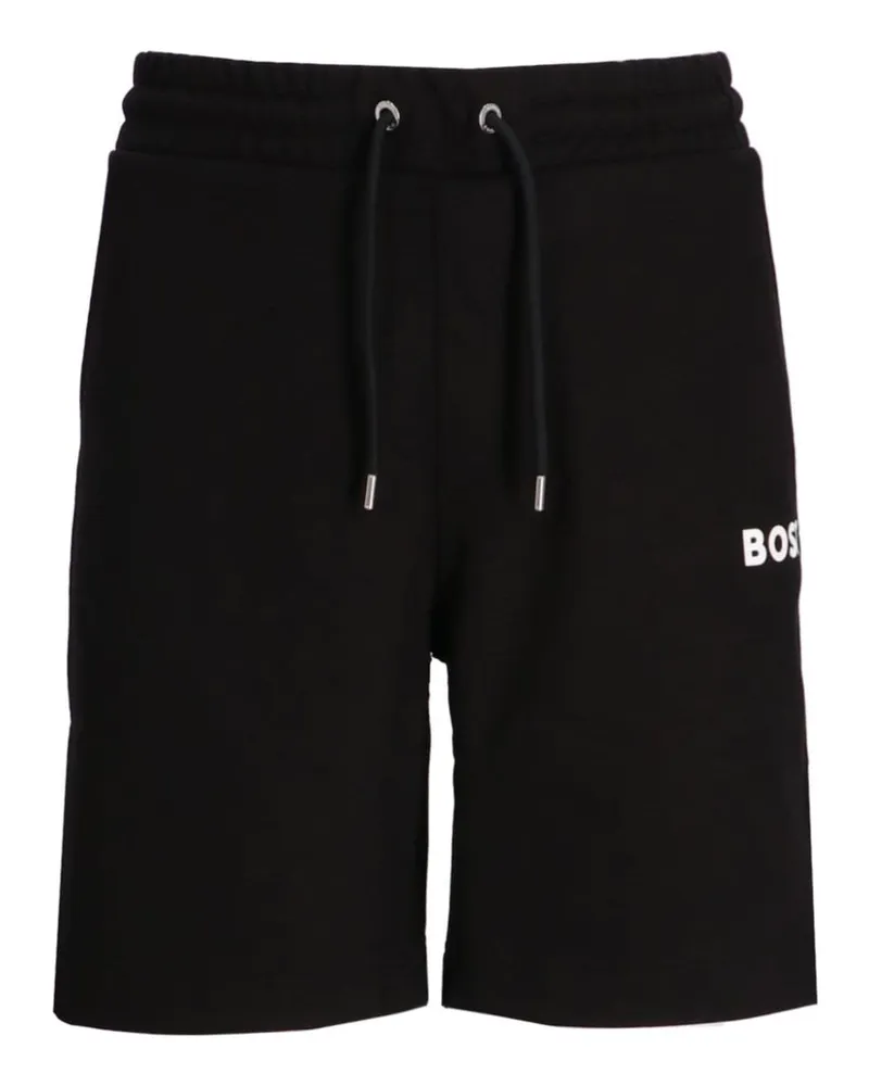 HUGO BOSS Joggingshorts mit Logo-Print - Schwarz Schwarz