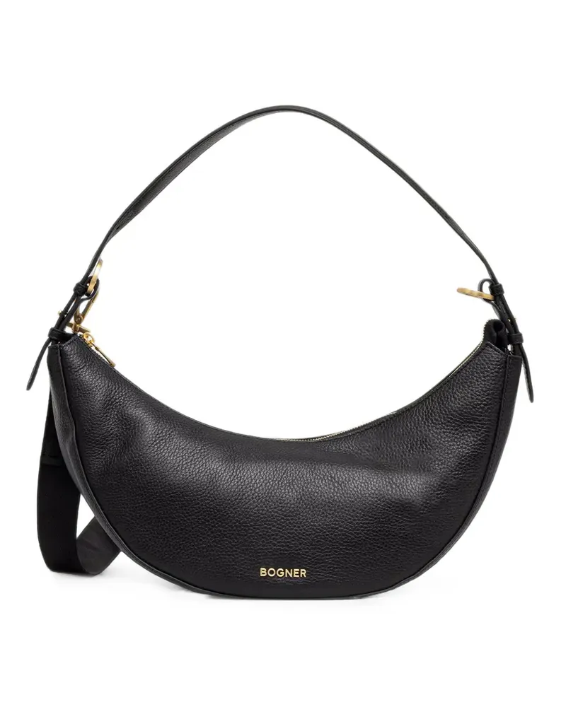 Bogner Wallis Kyla Schultertasche aus gekörntem Leder - Schwarz Schwarz