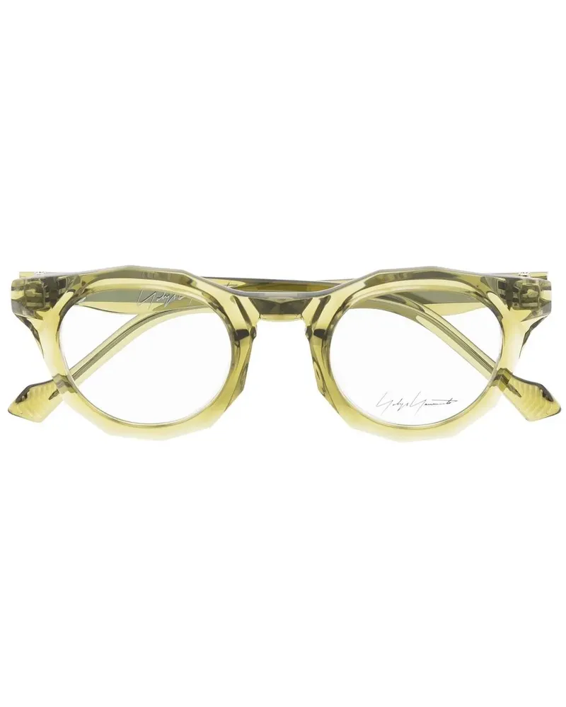 Yohji Yamamoto Brille mit rundem Gestell - Grün Grün