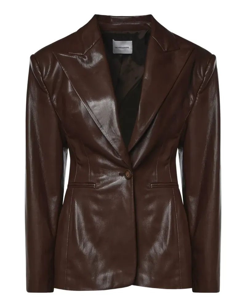 ANDAMANE single-breasted peaked-lapel blazer - Braun Braun