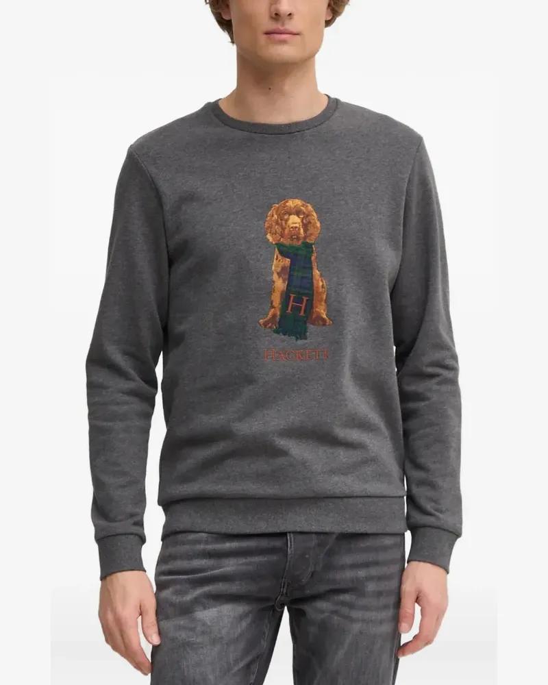 Hackett Sweatshirt mit Hunde-Print - Grau Grau
