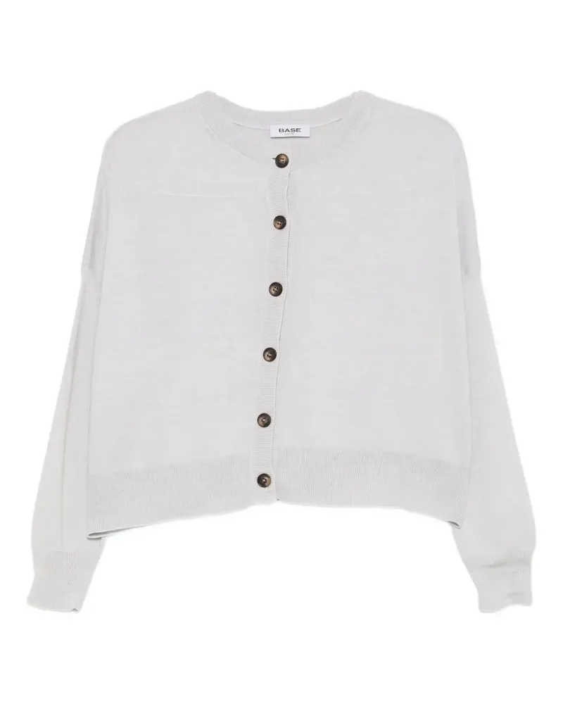 BASE Milano Geknöpfter Cardigan - Grau Grau