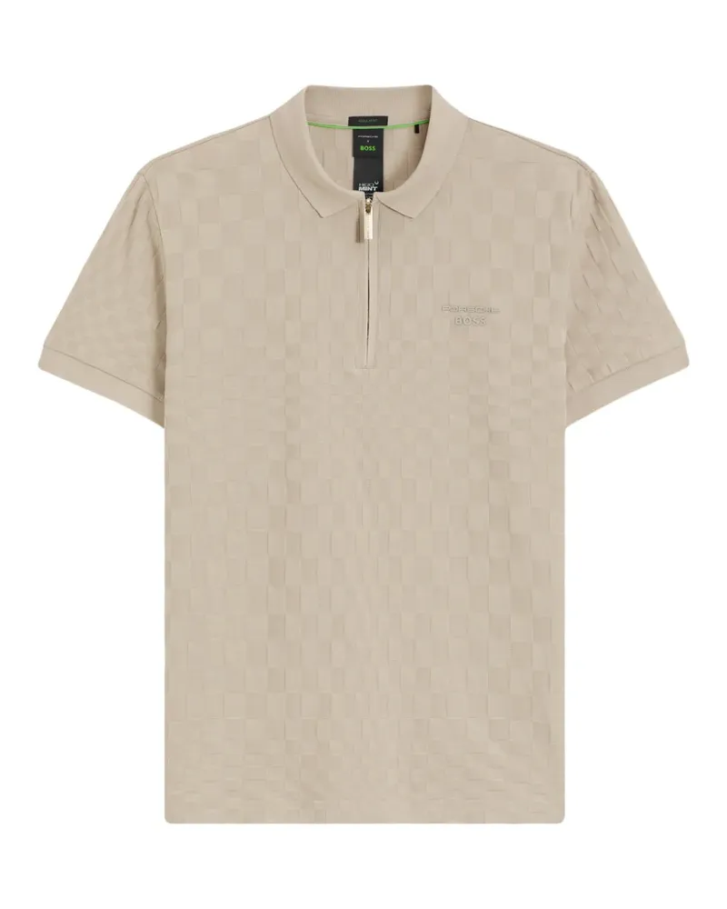 HUGO BOSS x Porsche Icons70 Jacq Poloshirt mit Karomuster - Nude Nude