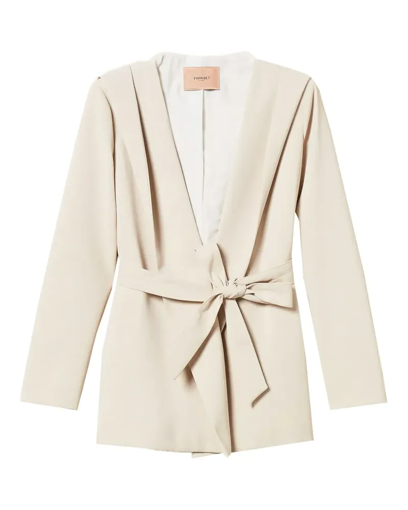 Twin-Set Blazer mit Gürtel - Nude Nude