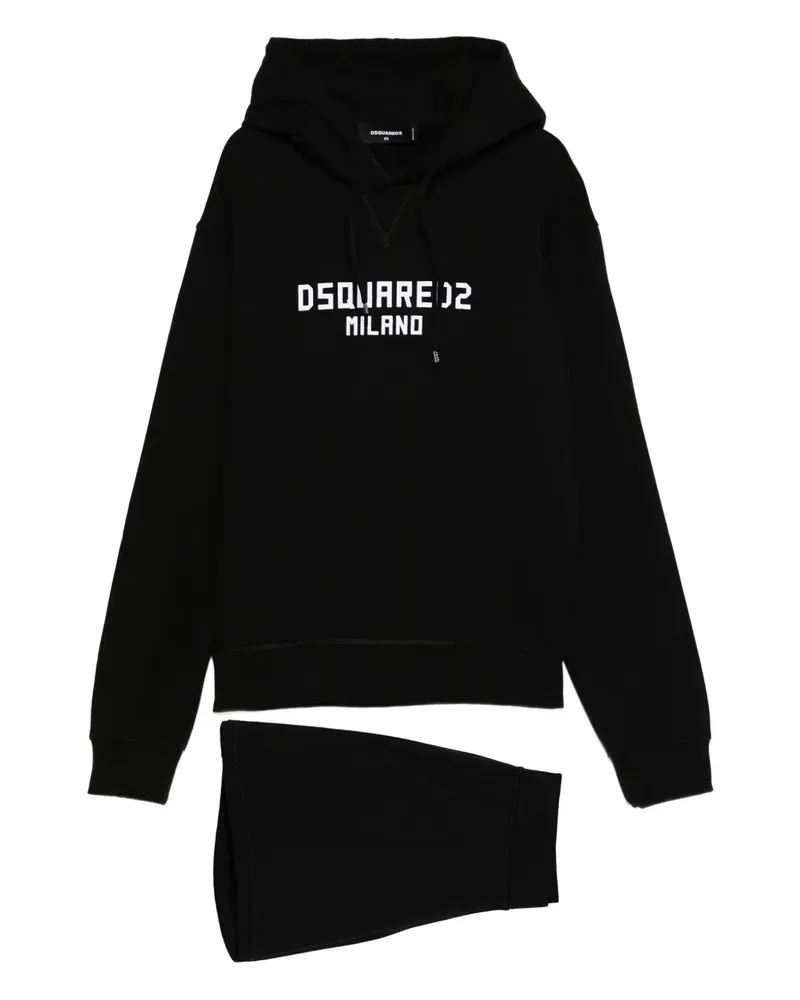 Dsquared2 Jogginganzug mit Logo-Print - Schwarz Schwarz