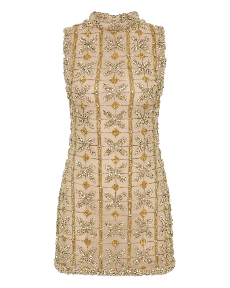 Rachel Gilbert Iris Minikleid mit Perlen - Nude Nude