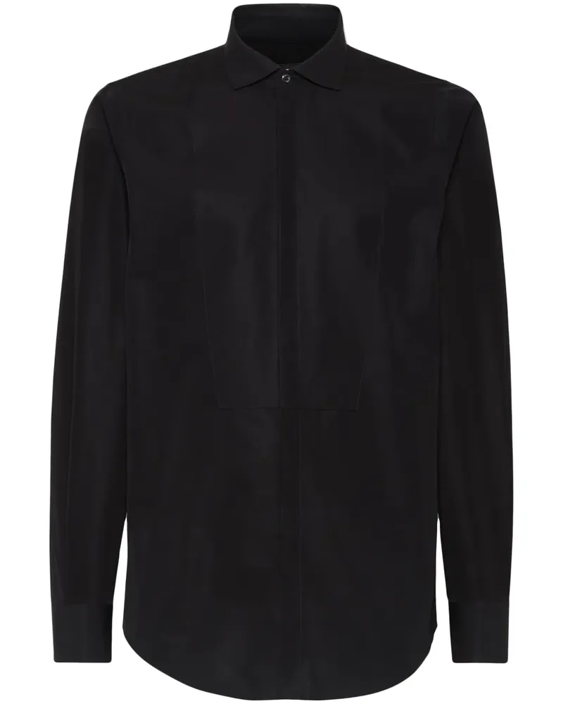 Dsquared2 Hemd mit Latz - Schwarz Schwarz