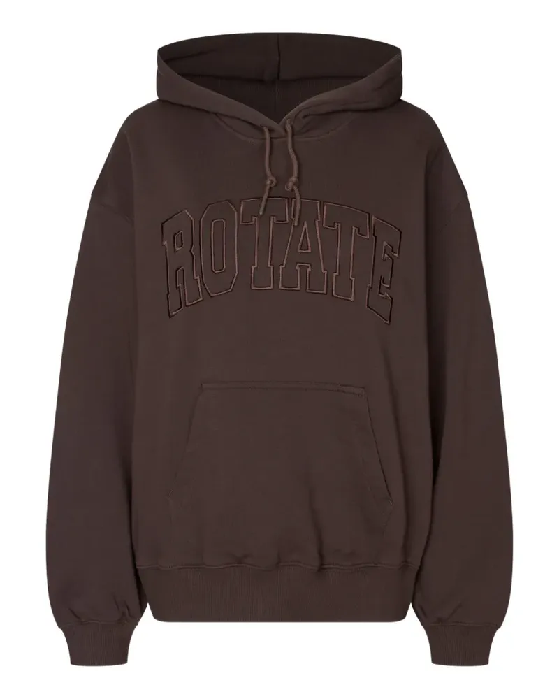 ROTATE Birger Christensen Hoodie mit Logo-Stickerei - Braun Braun