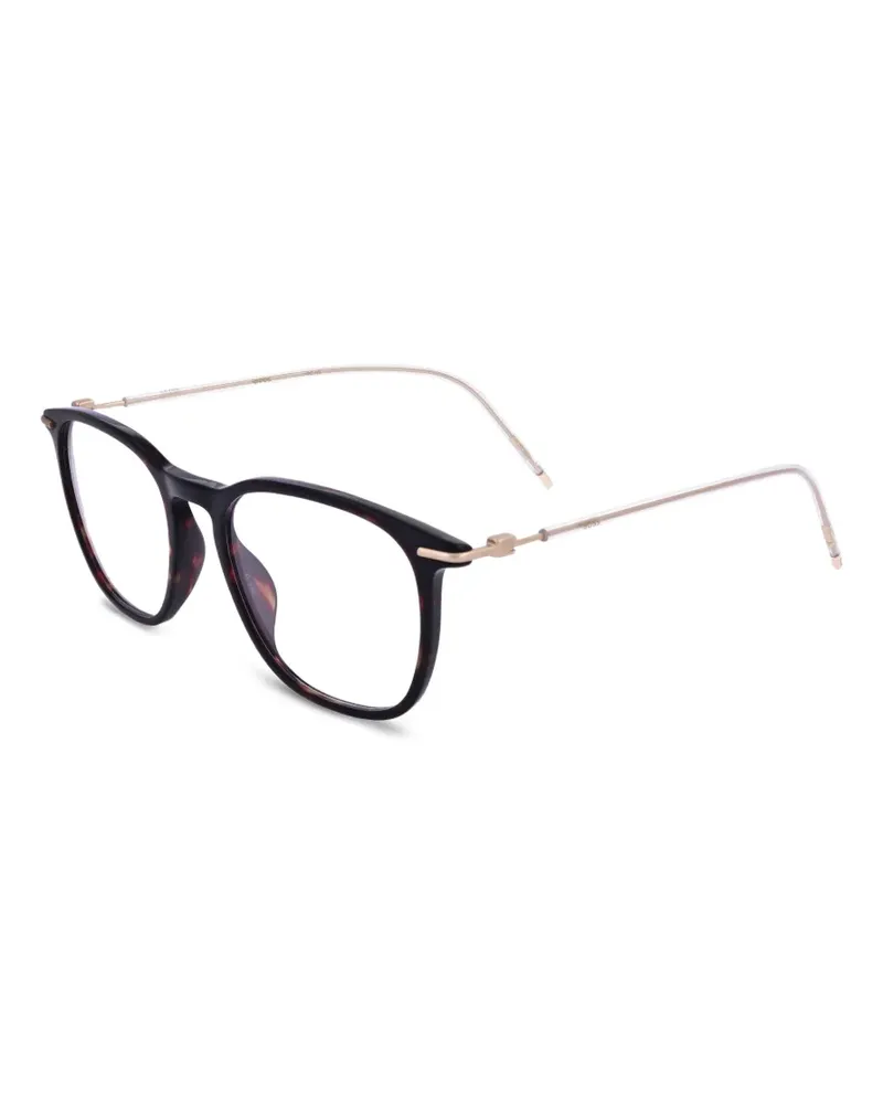 HUGO BOSS Runde Brille in Schildpattoptik - Braun Braun