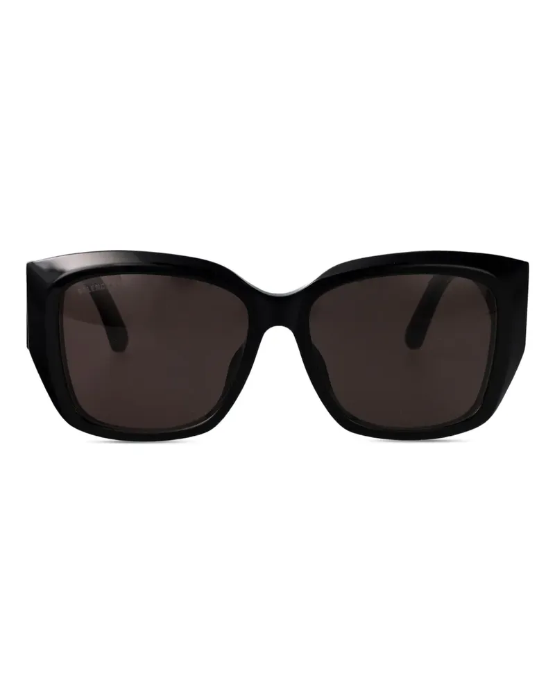 Balenciaga Eckige Sonnenbrille mit BB-Logo - Schwarz Schwarz