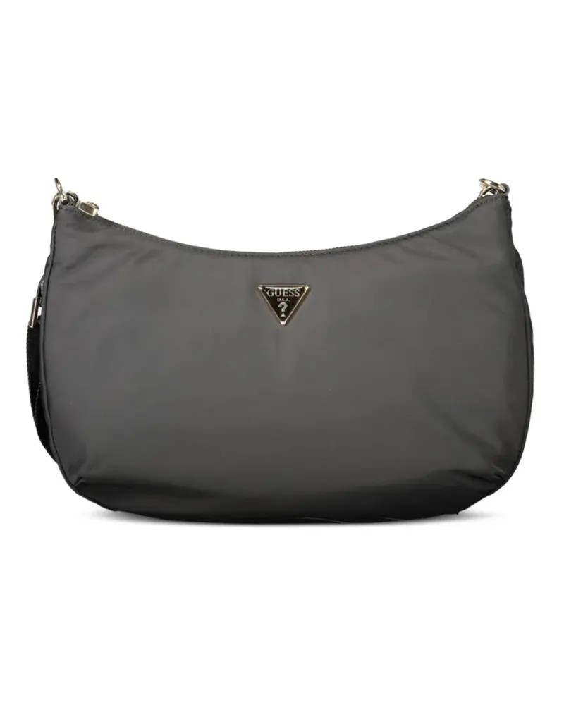 Guess logo-plaque shoulder bag - Schwarz Schwarz