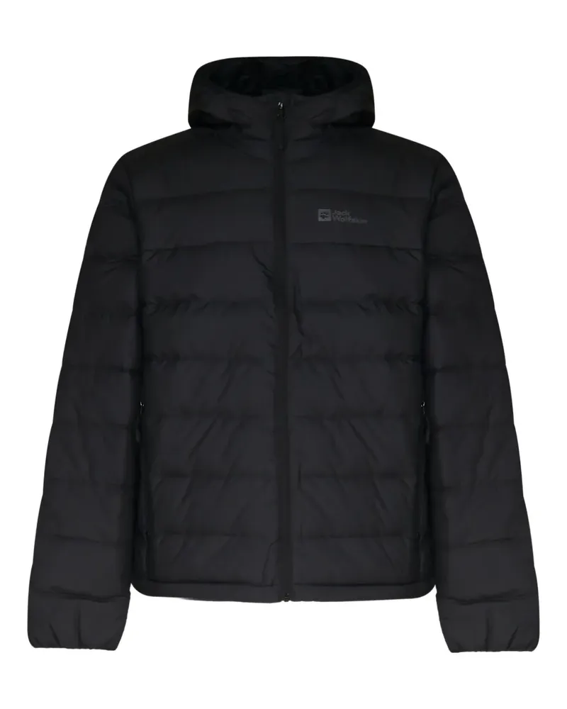 Jack Wolfskin Gefütterte Kapuzenjacke - Schwarz Schwarz