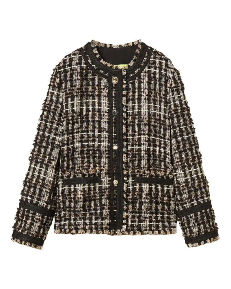 Twin-Set Myfo Bouclé-Jacke mit Schmuckknöpfen - Schwarz Schwarz