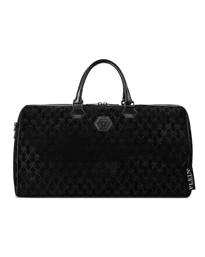 Philipp Plein Reisetasche mit Logo-Muster - Schwarz Schwarz