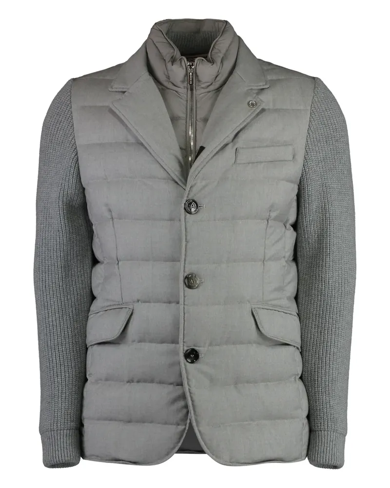 MOORER Wattierte Rogers Jacke - Grau Grau