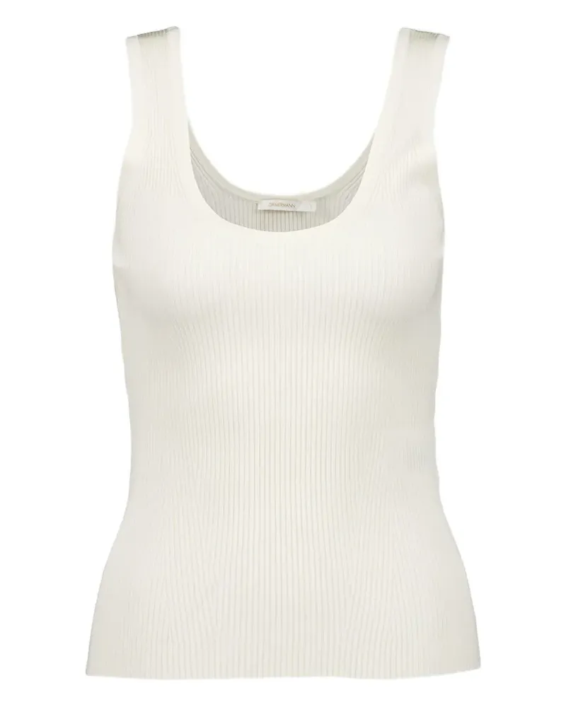 Zimmermann Geripptes Tanktop - Weiß Weiß