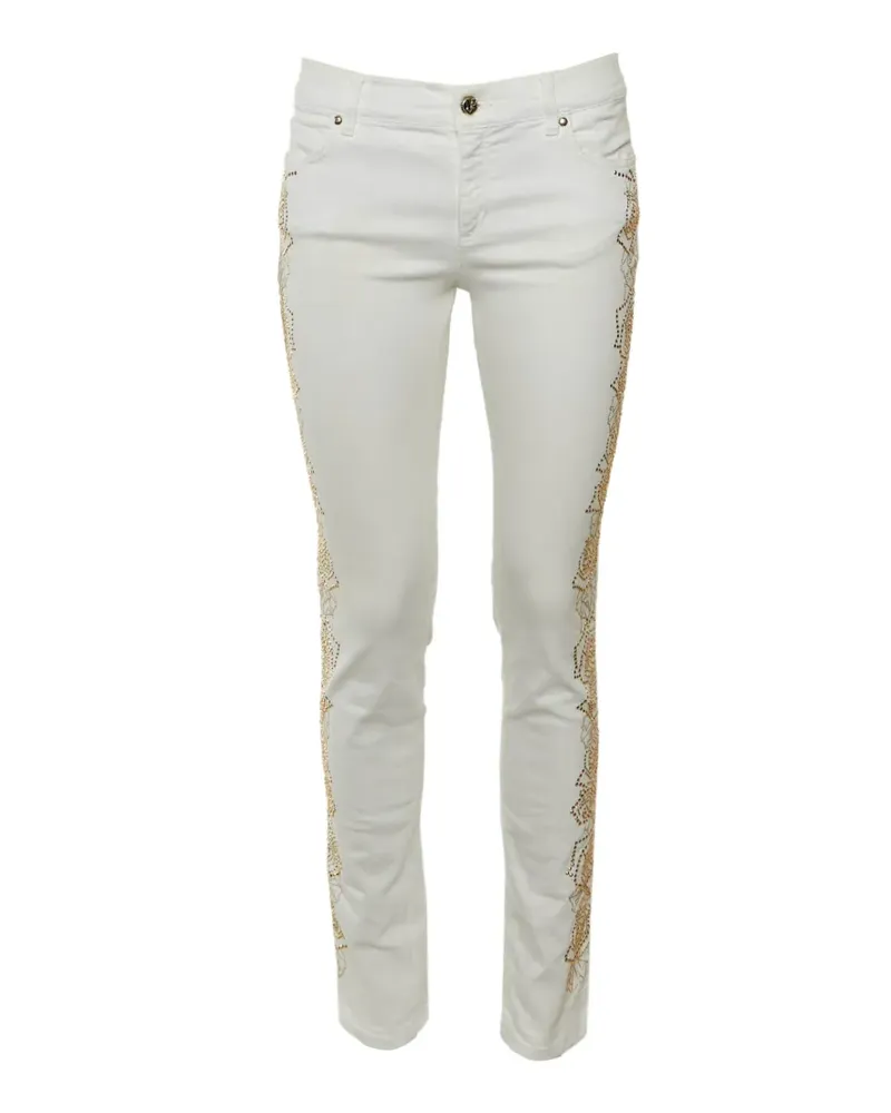 Versace Jeans Jeans mit Nieten - Weiß Weiß