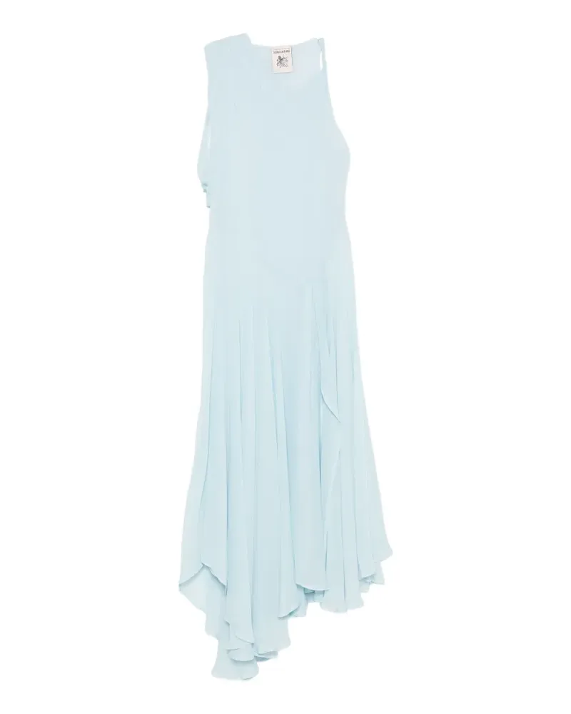Semicouture asymmetric pleated dress - Blau Blau