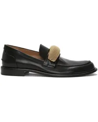 J.W.Anderson Loafer aus Leder mit Applikation Schwarz