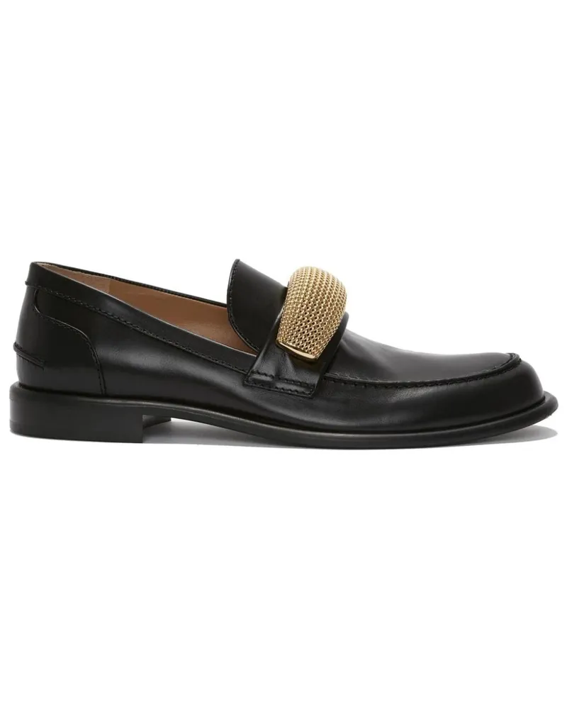 J.W.Anderson Loafer aus Leder mit Applikation Schwarz