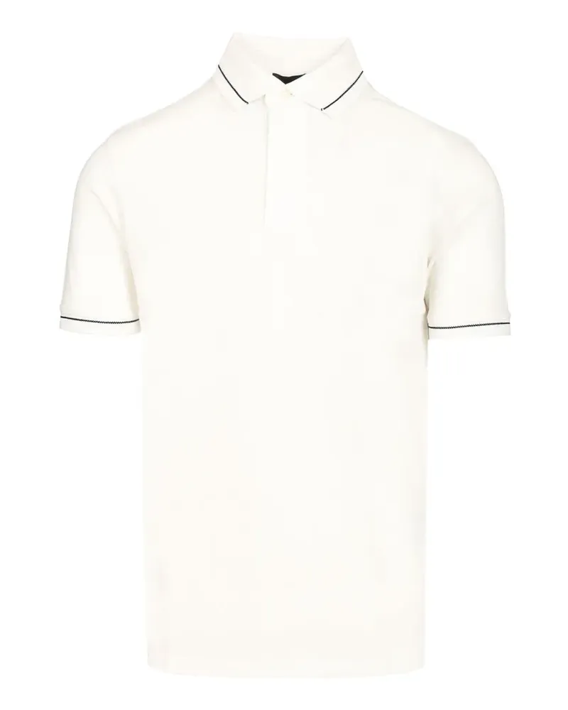 Emporio Armani logo-detail short-sleeve polo shirt - Weiß Weiß