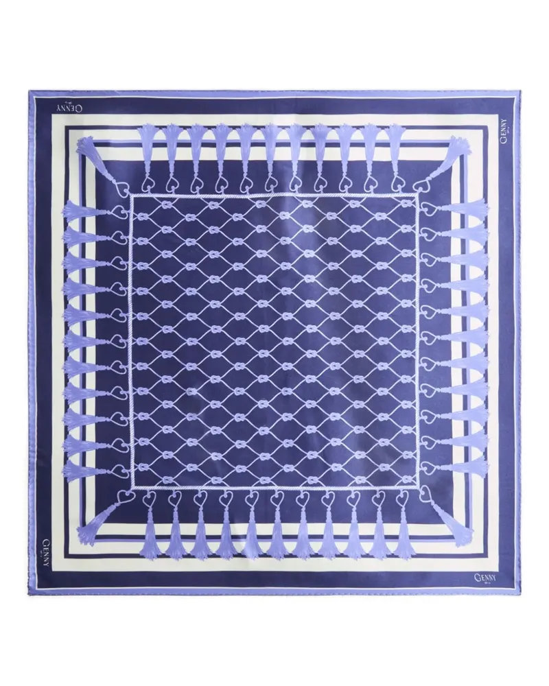 Genny Schal aus Seide - Blau Blau