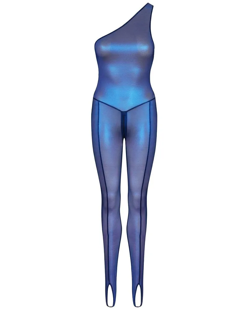 Maison Close Asymmetrischer Blue Angel Catsuit - Blau Blau