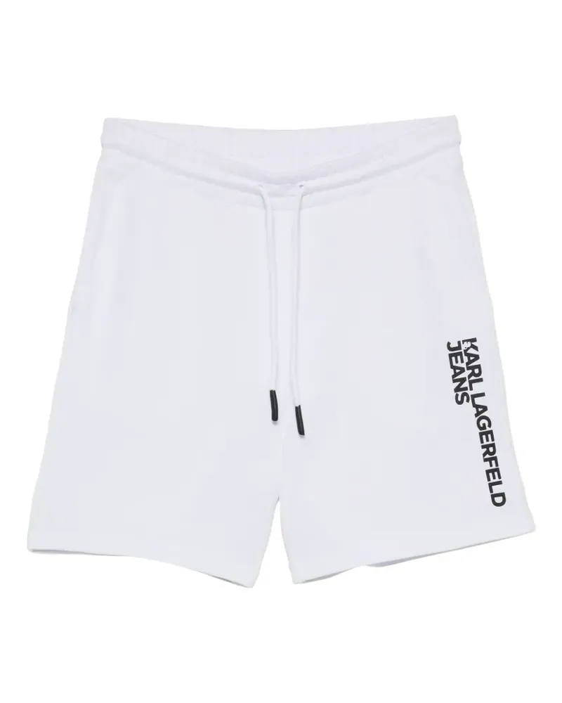 Karl Lagerfeld logo-print drawstring shorts - Weiß Weiß