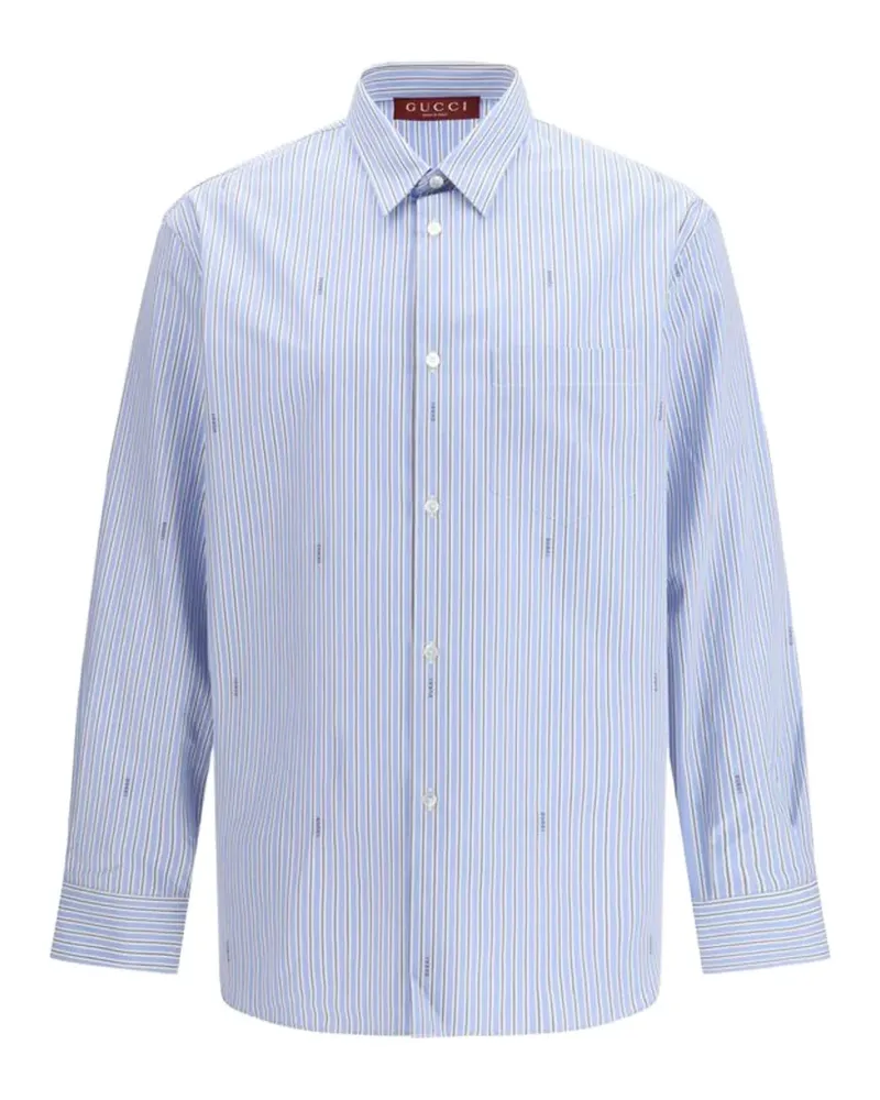 Gucci Gestreiftes Hemd - Blau Blau