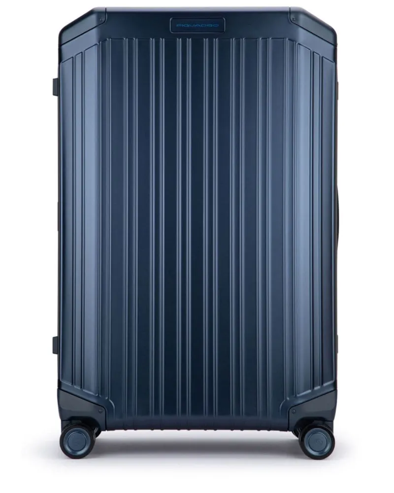 Piquadro Rollkoffer aus Leder - Blau Blau