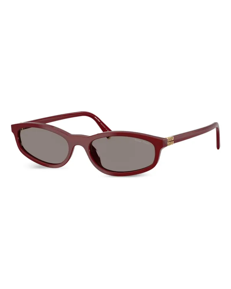 Miu Miu Regard Sonnenbrille mit ovalem Gestell - Rot Rot