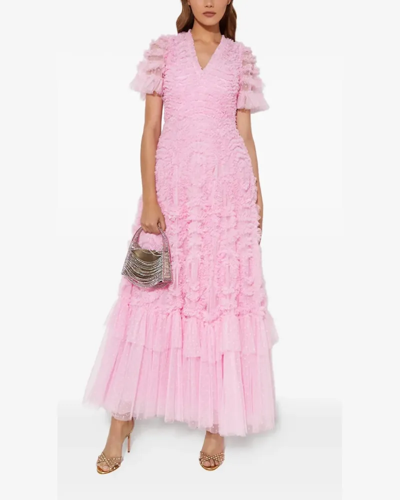 Needle & Thread Verity ruffled maxi dress - Rosa Rosa