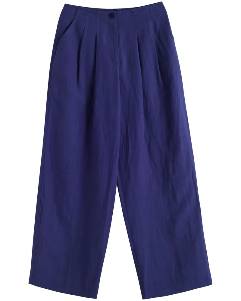 Chinti & Parker Hose mit Bundfalten - Blau Blau