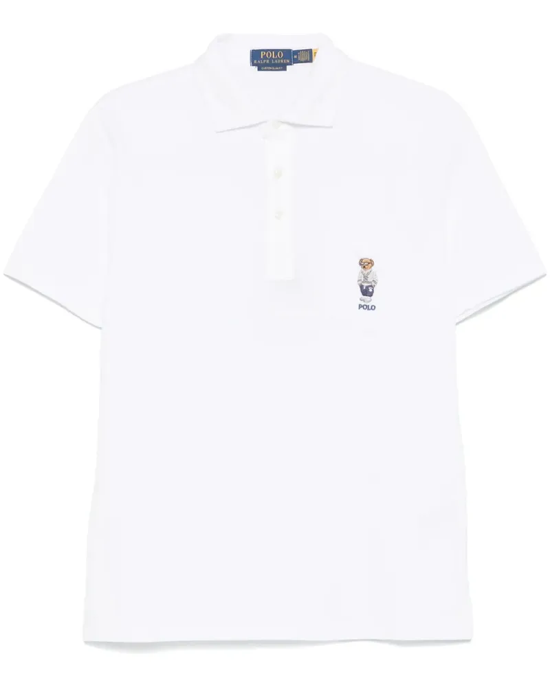 Ralph Lauren Poloshirt mit Polo Bear-Patch - Weiß Weiß