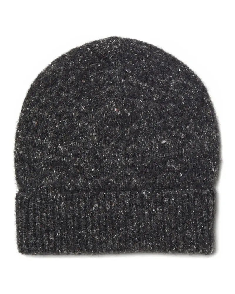 Peserico Melierte Strick-Beanie - Grau Grau
