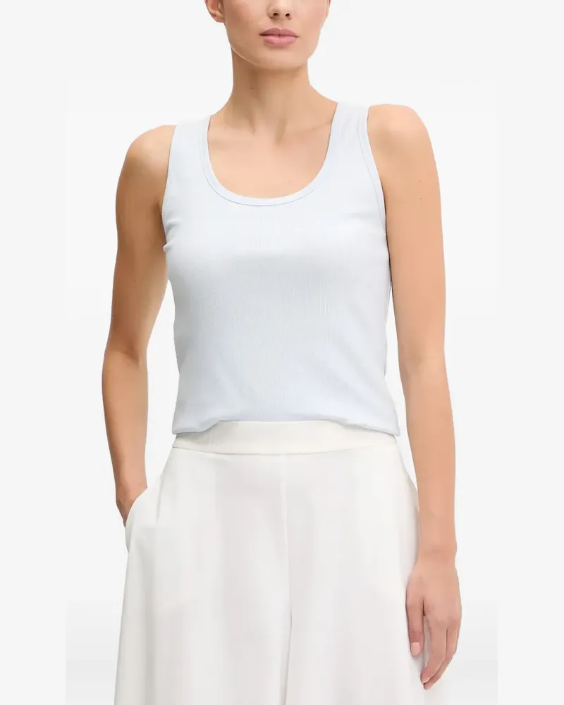 Sportalm ribbed-knit rhinestone-embellished tank top - Blau Blau