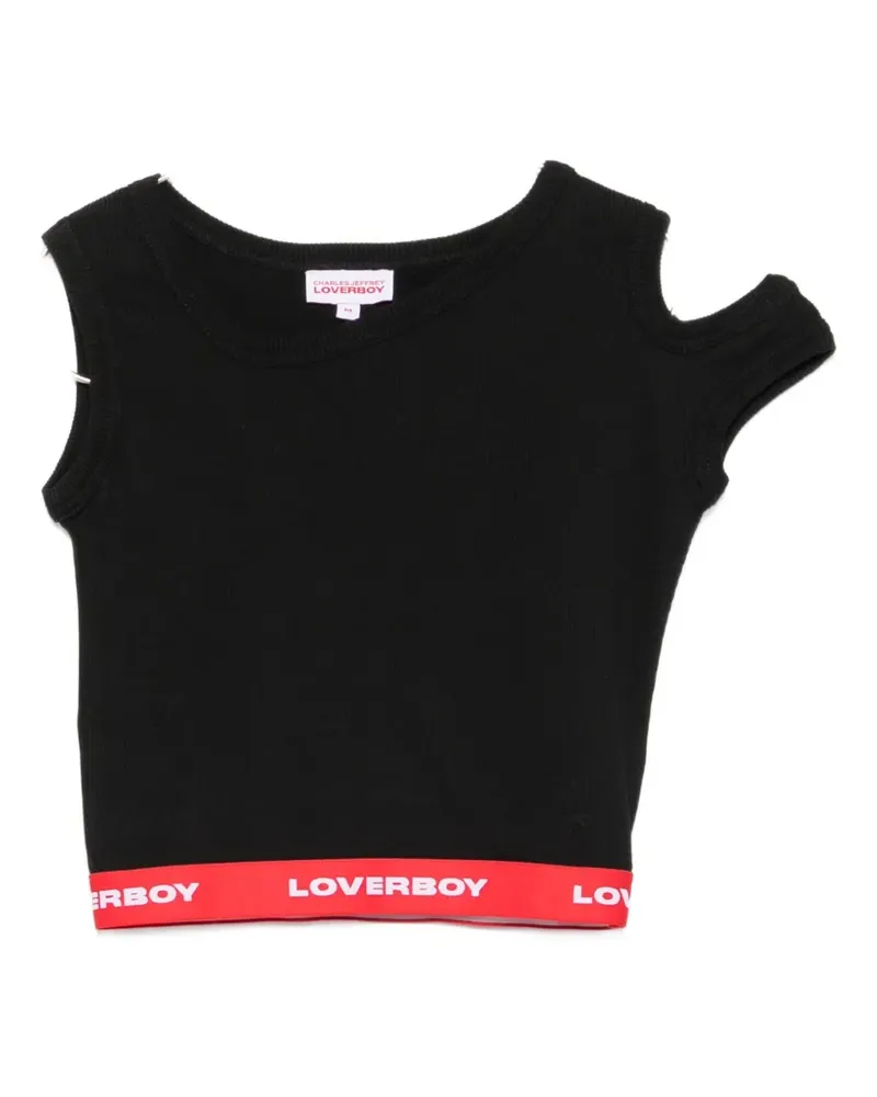 Charles Jeffrey Loverboy logo-waistband T-shirt - Schwarz Schwarz