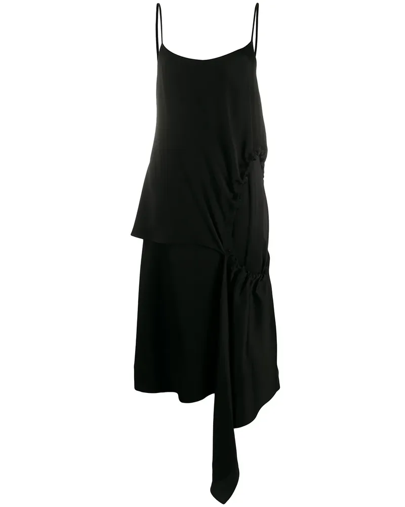 Colville Asymmetrisches Kleid mit Raffung - Schwarz Schwarz