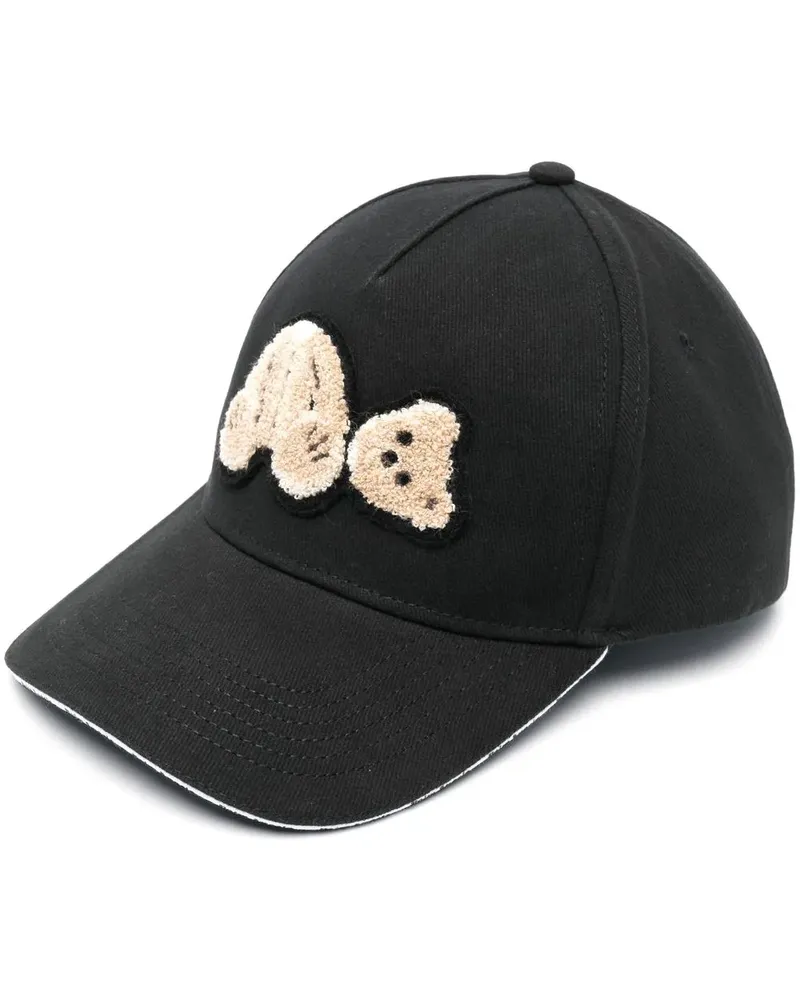 Palm Angels Baseballkappe mit Teddy-Patch - Schwarz Schwarz