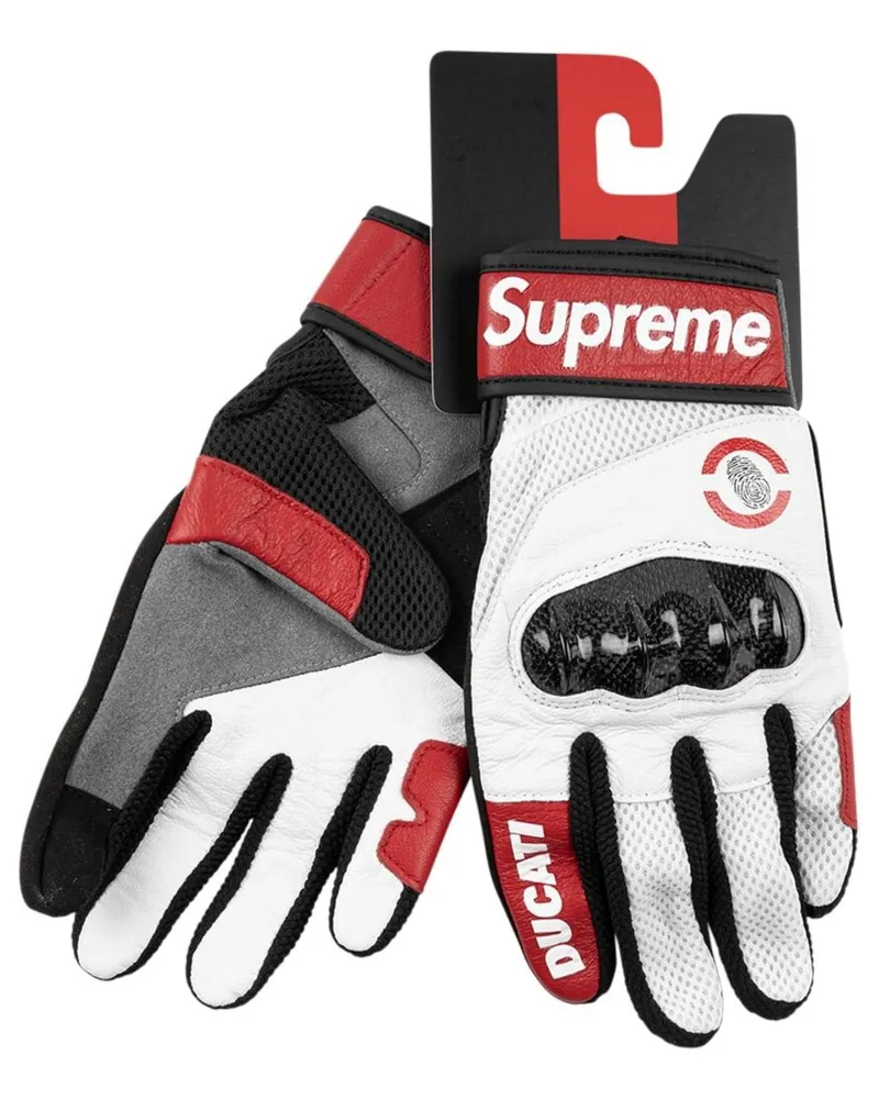 Supreme Being x Ducati x Spidi C1 Rennhandschuhe - Weiß Weiß