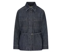 Steppjacke mit aufgesetzten Taschen - Blau