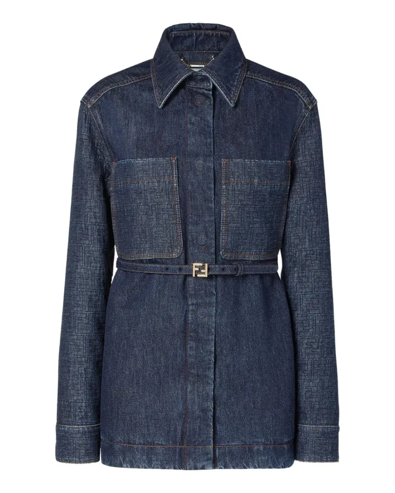 Fendi Go-To Jeansjacke - Blau Blau